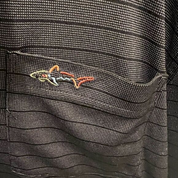 Greg Norman long sleeved grey striped polo shirt size XL - Picture 5 of 5